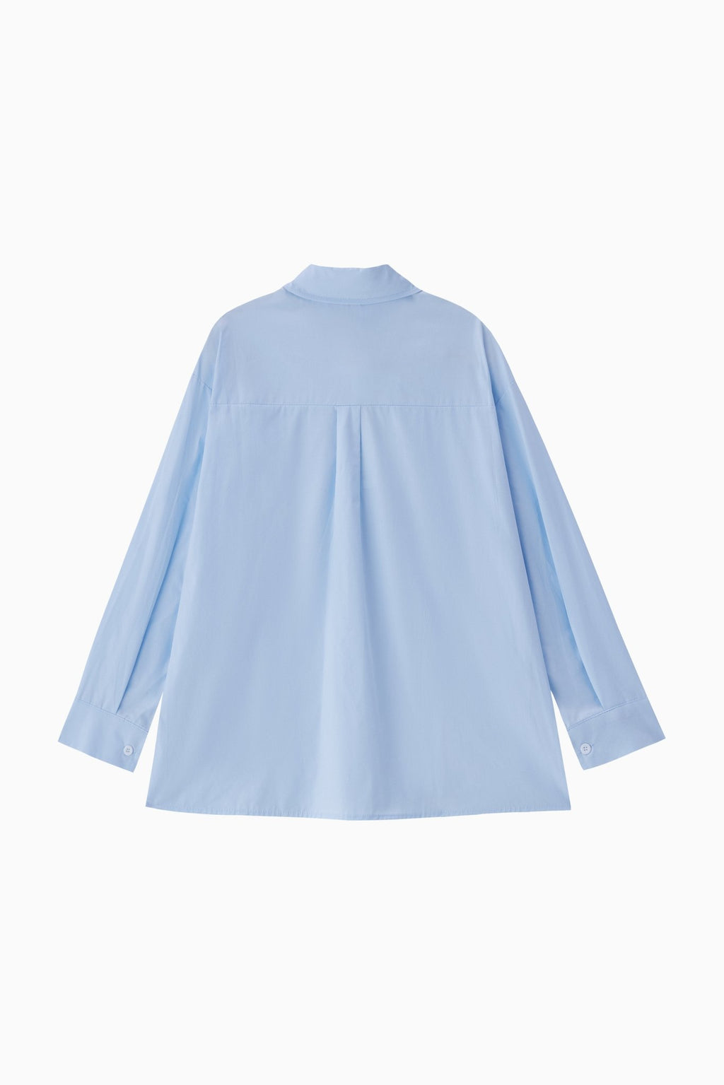 Blue button-up shirt