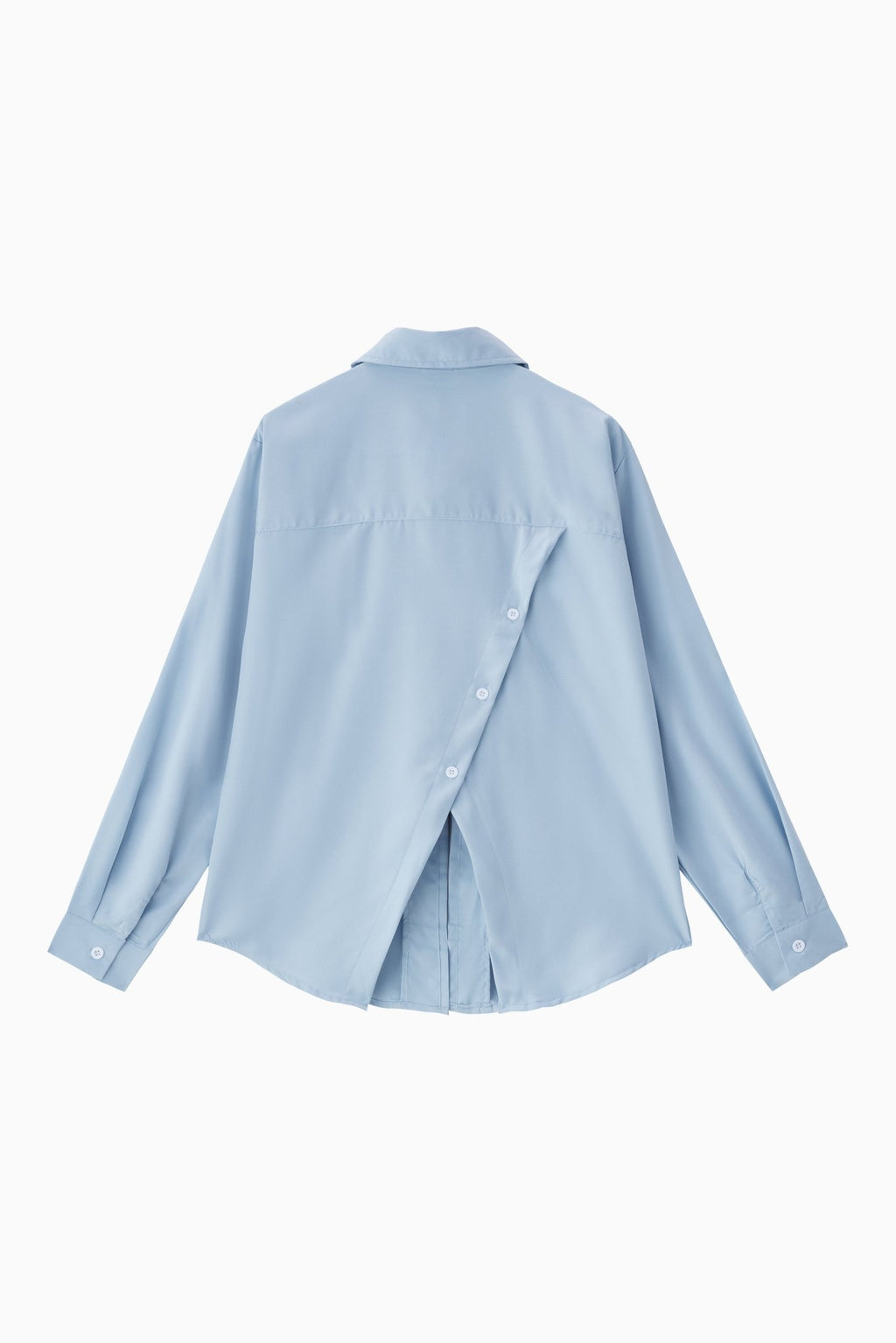 Blue zip-up shirt
