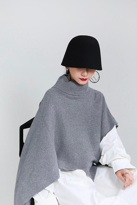 Gray poncho
