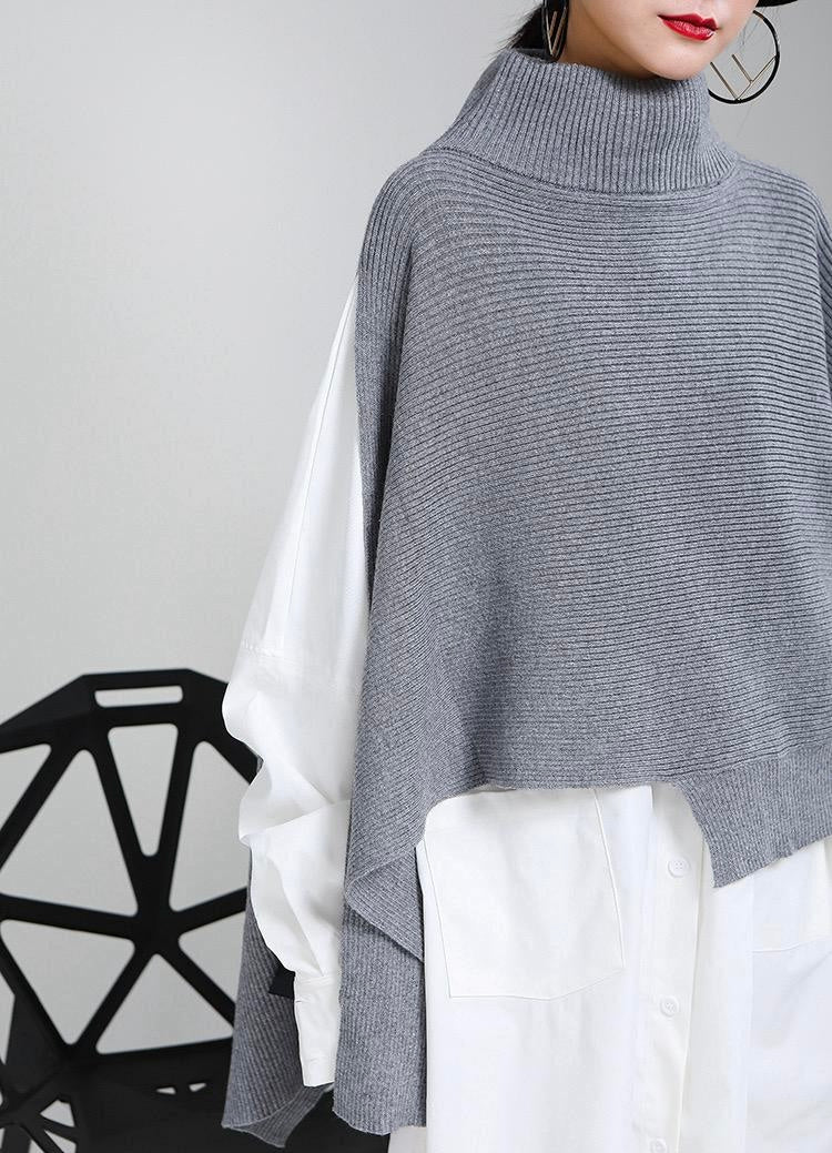 Gray poncho
